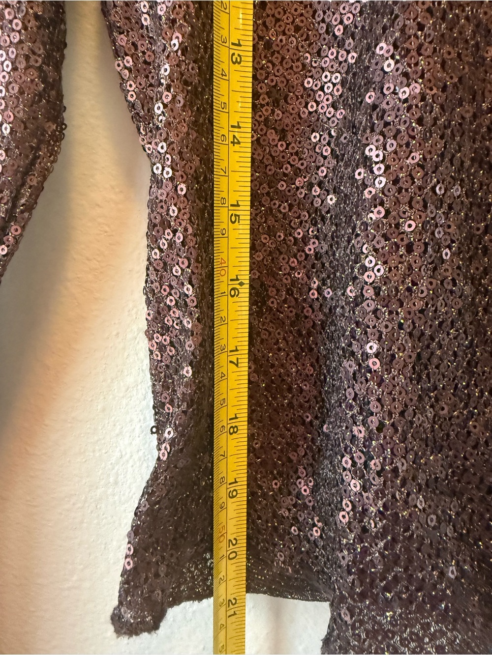 Intimately Free People Late Night Disco Brown Sequin Scoop-Neck Lng Sleeve Top L - Picture 12 of 15